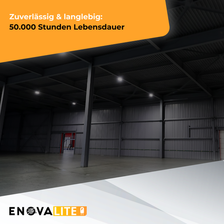 LED-HighBay, UFO, Leistung einstellbar, 100/150/200W, 4000 K (neutralweiß), 17000-34000 lm, IP65, SOSEN, 0-10V dimmbar, 3-in-1 Leuchte, mit Bewegungsmelder.