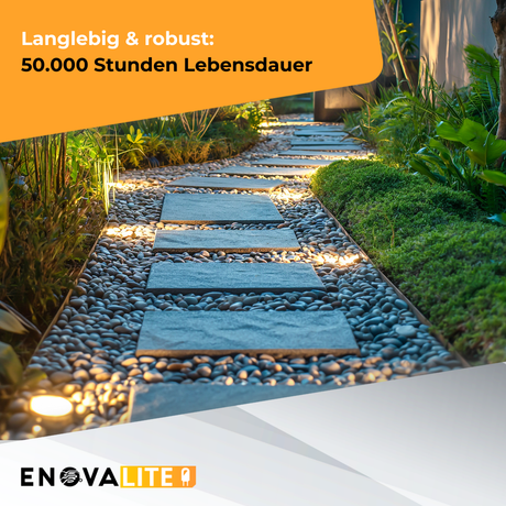 2er Set LED Bodeneinbaustrahler, 7 W, 490 lm, 3000 K (warmweiß), Chromoptik, Edelstahl und Aluminiumdruckguss, EPISTAR.