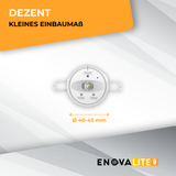 LED-Notstrom Downlight mit Fernbedienung, Fluchtwegleuchte mit Notstromeinheit, Einbauspot, TEST-Funktion.