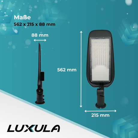 5er Pack LED-Straßenleuchte, Wegeleuchte, 100 W, 11700 lm, 5000 K (neutralweiß), IP65, Ø48-60 mm.