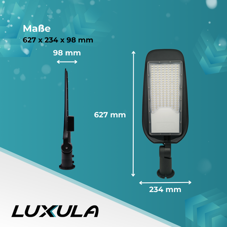 5er Pack LED-Straßenleuchte, Wegeleuchte, 150 W, 17500 lm, 5000 K (neutralweiß), IP65, Ø48-60 mm.