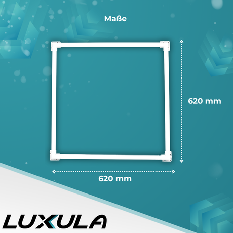 6er Set LED Leuchtrahmen, 62x62 cm, 40 W, 4000 lm, 4000 K, steckbar.