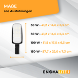 LED-Straßenleuchte, 30 W, 4200 lm, 5000 K (neutralweiß), IP65,.