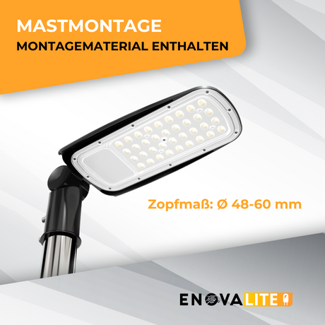 2er Pack LED-Straßenleuchte, 150 W, 21000 lm, 5000 K (neutralweiß), IP65.