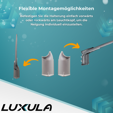 2er Pack LED Straßenleuchte, 150 W, 3000 K (warmweiß), 15000 lm, grau, IP65, Wand- und Mastmontage.