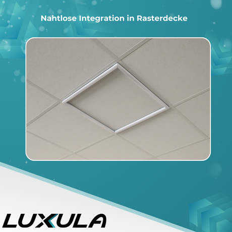 10er Set LED Leuchtrahmen, 62x62 cm, 40 W, 4000 lm, 4000 K, steckbar.