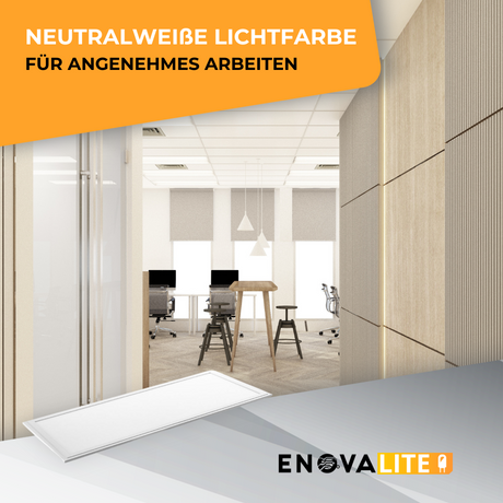 5er Pack LED Panel, 120x30 cm, 36 W, 3600 lm, 4000 K, Philips Driver.