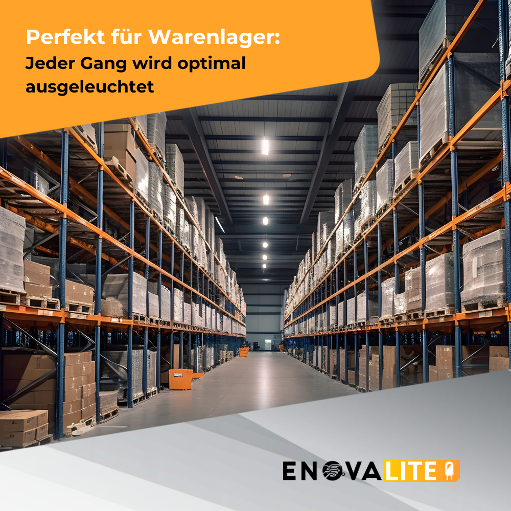4er Pack LED-Hallenleuchte, linear, 150 W, 18000 lm, 5000 K (neutralweiß), IP65, ENEC-Zertifizierung, schwarz.