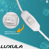 2er Set LED Feuchtraumleuchte, 22 W, 2000lm, 4000K, 900 mm, IP65, mit Schalter und IP44 Stecker.