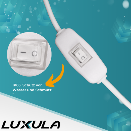 4er Set LED Feuchtraumleuchte, 22 W, 2000lm, 4000K, 900 mm, IP65, mit Schalter und IP44 Stecker.