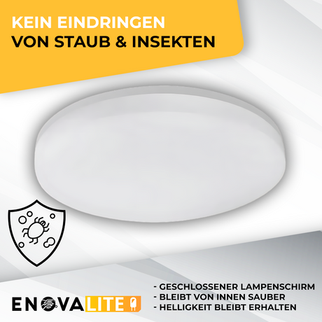 LED Aufbauleuchte, 30W, 3225 lm, 4000K, ø330x50mm, IP54.