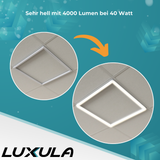 6er Set LED Leuchtrahmen, 62x62 cm, 40 W, 4000 lm, 4000 K, steckbar.