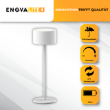3er Set LED-Tischleuchte mit Akku, inkl Ladestation, Up- & Downlight, Dimm- & CCT-Funktion, weiß, wiederaufladbar, Innen und Außenbereich, IP44, USB-C.