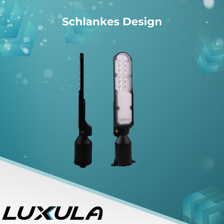 10er Pack LED Straßenleuchte, SLIM, 50 W, 6000 lm, 5000 K (neutralweiß), IP65, Wand- und Mastmontage.