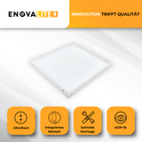 LED Panel SLIM, Aufbaupanel mit integriertem Netzteil, UGR<19, 60x60 cm, Aufputzleuchte, 30 W, 3300 lm, 4000 K.