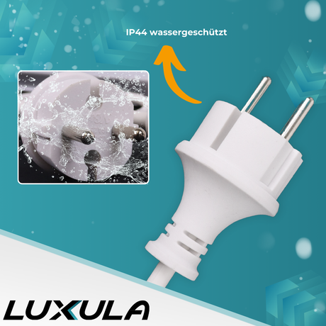 2er Set LED Feuchtraumleuchte, 22 W, 2000lm, 4000K, 900 mm, IP65, mit Schalter und IP44 Stecker.