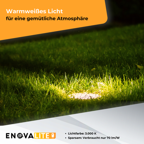 LED Bodeneinbaustrahler, 7 W, 490 lm, 3000 K (warmweiß), Chromoptik, Edelstahl und Aluminiumdruckguss, EPISTAR.