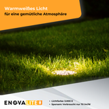 4er Set LED Bodeneinbaustrahler, 7 W, 490 lm, 3000 K (warmweiß), Chromoptik, Edelstahl und Aluminiumdruckguss, EPISTAR.