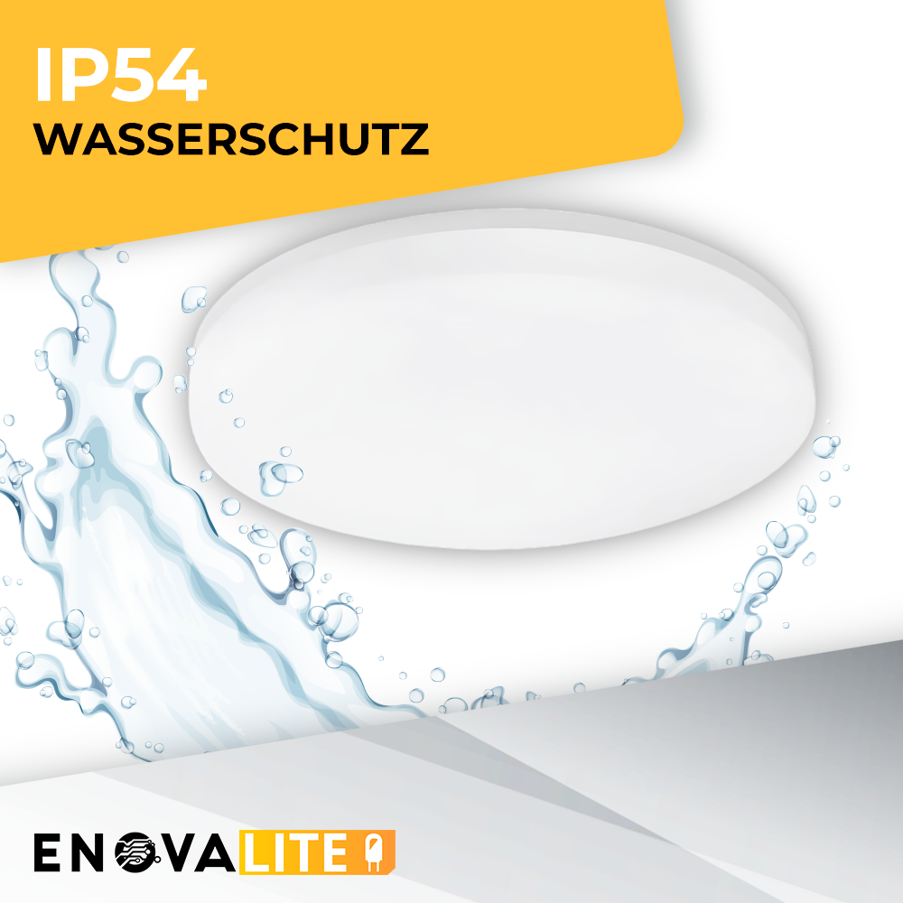 LED Aufbauleuchte, 18W, 1880 lm, 4000K, ø220x50mm, IP54.