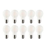 10er Pack LED Filament Leuchtmittel E27, A60, 7W, 700lm, 2700K, frosted Glas.