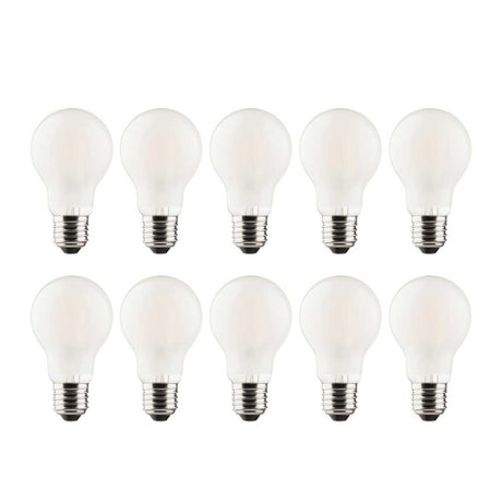 10er Pack LED Filament Leuchtmittel E27, A60, 7W, 700lm, 2700K, frosted Glas.
