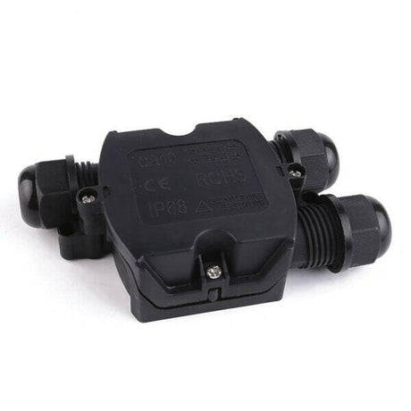 3 Wege Abzweigdose für externe Verkabelung, IP-68 wasserdicht, 0,5-4mm², 450V/24A.