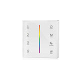 4 Zonen Touch Fernbedienung für RBG/RGBW LED-Streifen, Wandmontage.