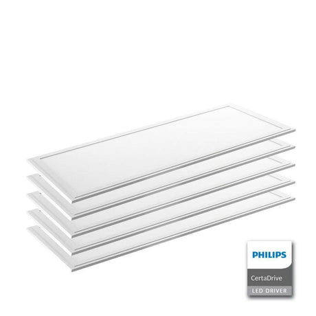 5er Pack LED Panel, 120x30 cm, 36 W, 3600 lm, 4000 K, Philips Driver.