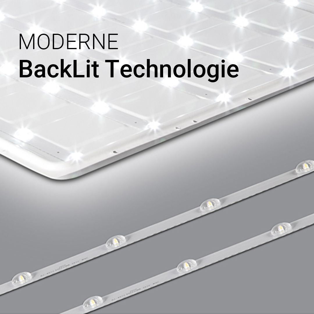 6er Pack LED Backlit Panel, 30 W, 4500 lm, 62x62 cm, 4000K.