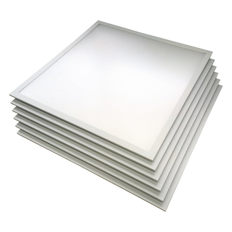 6er-Pack LED-Panel, 62x62 cm, 36 W, 3600 lm, 4500 K.