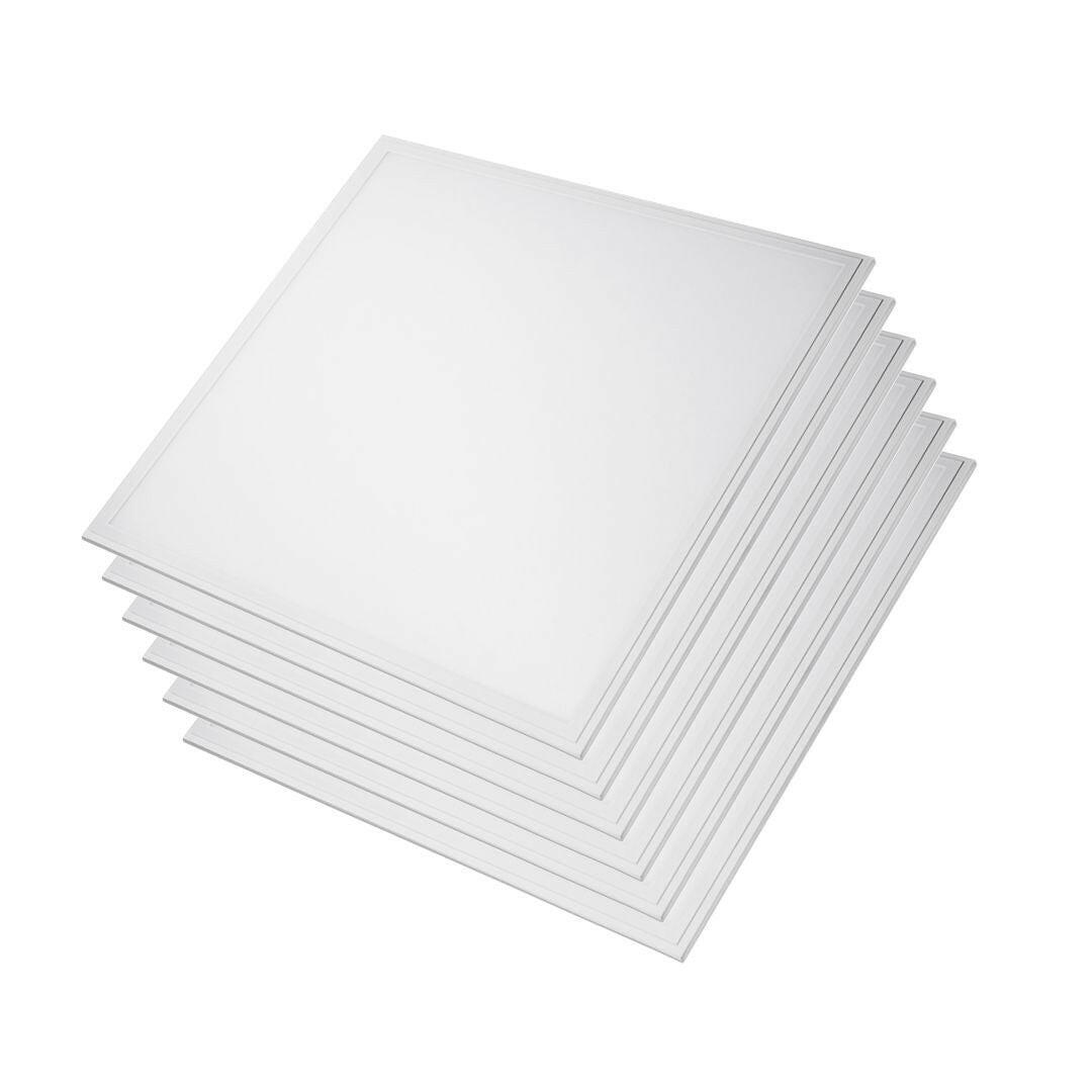 6er Pack LED-Panels, 36 W, 62x62 cm, 6000K.