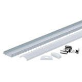 Aluprofil-Set, für LED-Streifen, flexibel, Aufbau, mit Diffusor und Clips, 1m.
