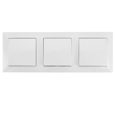 Aus- Wechselschalterkombination 3 x Schalter, 10 A, 250 V, weiß.