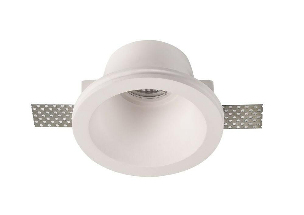 Deckeneinbauspot  Trimless für GU10- /MR16-Leuchtmittel, tiefliegende Fassung, weiß, rund.
