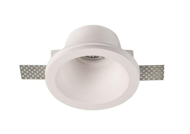 Deckeneinbauspot  Trimless für GU10- /MR16-Leuchtmittel, tiefliegende Fassung, weiß, rund.