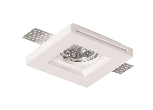 Deckeneinbauspot  Trimless für GU10- /MR16-Leuchtmittel, weiß, eckig.