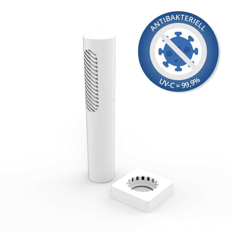 Desinfektions- und Sterilisationslampe UV-C LED Handlampe, weiß, wiederaufladbar.