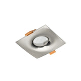 Einbauring für GU10/MR16 Leuchtmittel, IP54, satiniert, quadratisch.
