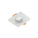Einbauring für GU10/MR16 Leuchtmittel, IP54, weiß, quadratisch.