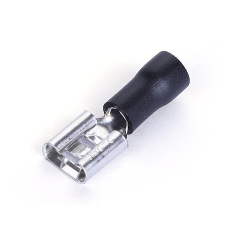Flachsteckhülse, isoliert, 20 Stk., FDD 1,25 - 250 mm, 21 x 7,4 x 3,8 mm, schwarz.