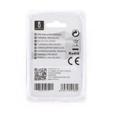 Gabel-Kabelschuhe, isoliert, 15 Stk., 5,5 - 6 mm², 25,5 x 9,8 x 6,7 mm, schwarz.