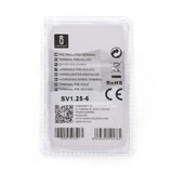 Gabel-Kabelschuhe, isoliert, 20 Stk., 1,25 - 6 mm², 21,2 x 9,5 x 4,3 mm, schwarz.