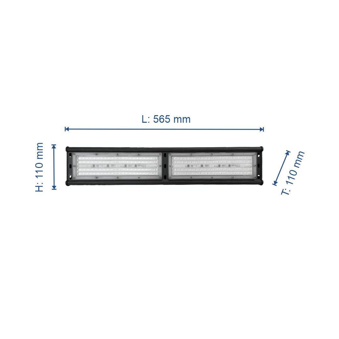 HighBay, linear, 100 W, 12000 lm, Hallenleuchte, IP65, 5000 K.