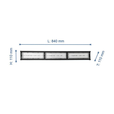 HighBay, linear, 150 W, 18000 lm, Hallenleuchte, IP65, 5000 K.