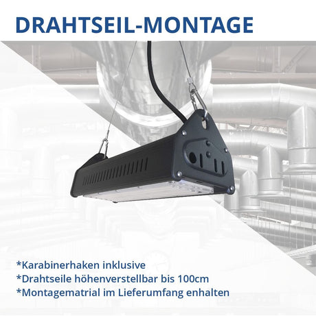 HighBay, linear, 200 W, 24000 lm, Hallenleuchte, IP65, 5000 K.