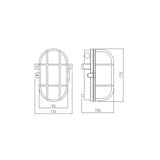 LED Aufbau Deckenleuchte, Kellerleuchte, E27, max. 40W, IP44, Kunststoffgitter, weiß.
