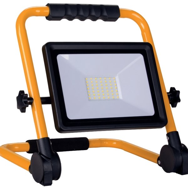 LED-Baustrahler, 30 W, faltbar, 2400 lm.