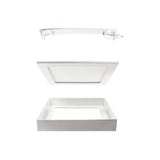 LED CCT Aufbauleuchte, 18W, 1880 lm, 227x35mm, 3000-4000-6000K einstellbar, mit Diffusor, eckig.