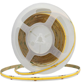 LED COB Leuchtstreifen mit 512 LEDs/m, 12 W/m, 1100 lm/m, Ra: >90, 6000K, 5 m.