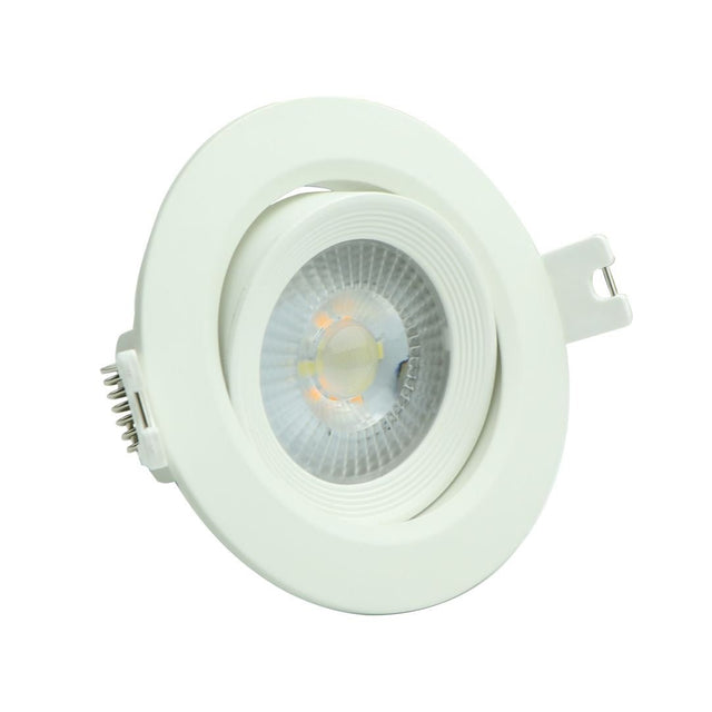 LED Downlight 3-step dimming, 5W, 450lm, 38°, IP44, per Wandschalter dimmbar, schwenkbar.